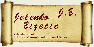 Jelenko Bizetić vizit kartica